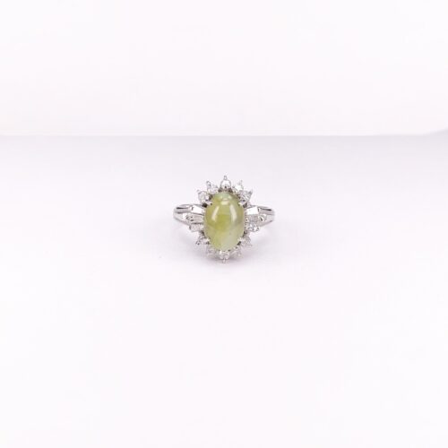 Green Cats eye Sapphire Ring