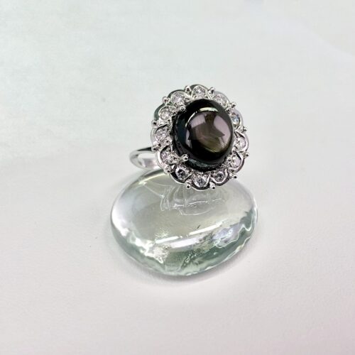 Diamonds/Star Sapphire Ring