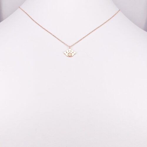 14ct Rose Gold Crown Pendant with Chain