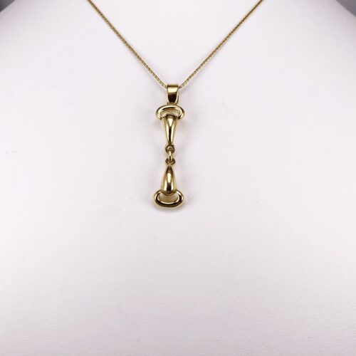 9ct Yellow Gold Horse Pendant with Adjustable Chain