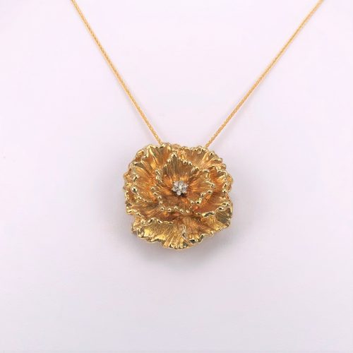 18ct Yellow Gold Pendant with  Brooch Fitting