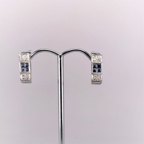 18ct White Gold Huggie Earrings