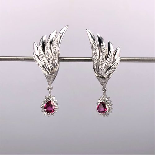 Platinum Earrings with Clip on and Screw Backings