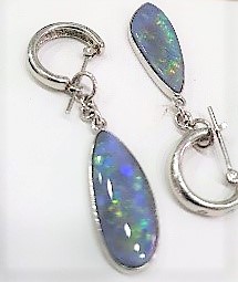 Platinum Earrings with Pin and Clip on